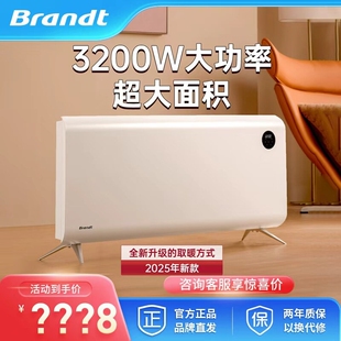 白朗取暖器家用全屋大面积电暖气新款神器片石墨烯节能电暖器2025
