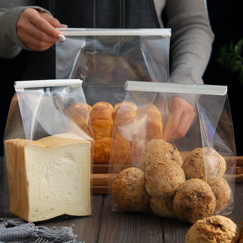 吐司包装袋面包子自封打土的食品级餐饼干烘焙切片麻薯分45克250g