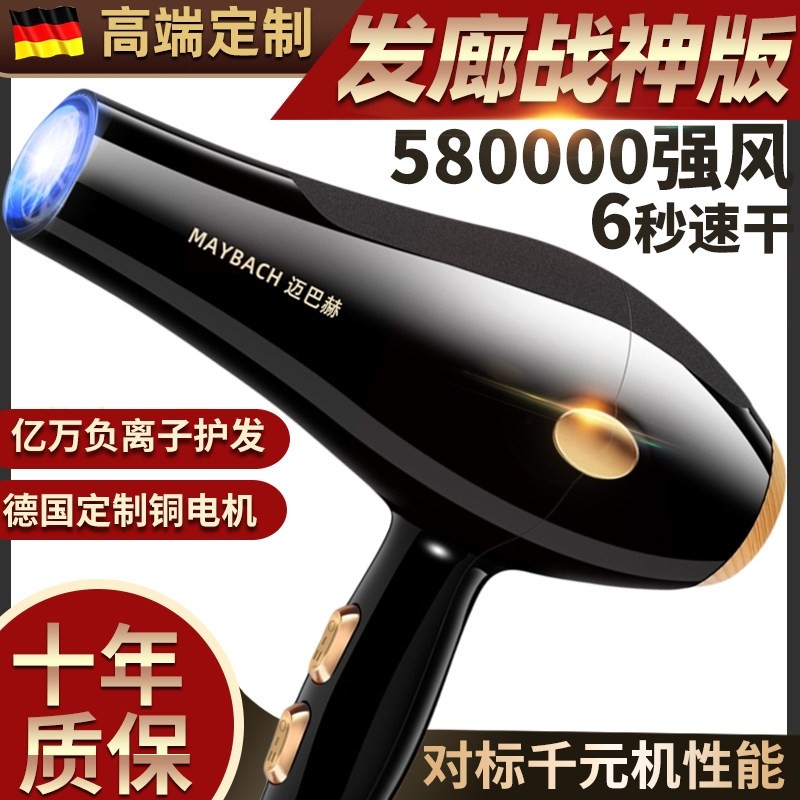 德国电吹风机家用大功率负离子护专用风筒发速干3800W发廊理发店