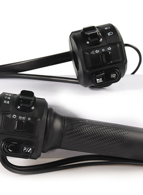 电动车转把右碟改装通用调速把开关组合一体带RD变速修复油门把手