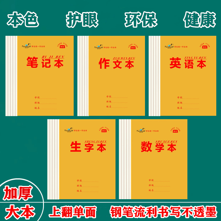 16开浪漫鱼大生字本加厚作业本