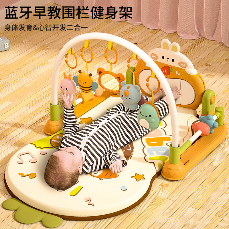 婴儿玩具躺睡神器 脚踏钢琴健身架新生幼儿女宝宝躺着玩0-1岁玩具