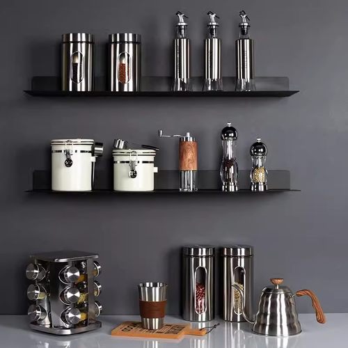 样板间厨房橱柜摆件不锈钢水壶杯油壶储物罐调味瓶套装售楼处软装