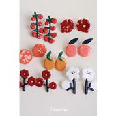 「全店买三赠一」趣味可爱橘子苹果圣女果耳钉水果耳饰耳夹