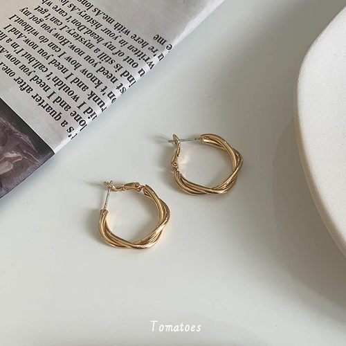 全店买二赠一不规则麻花耳圈耳环