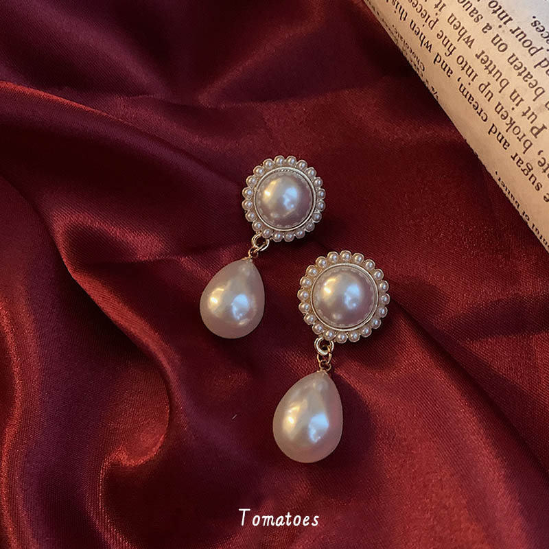 全店买二赠一复古水滴珍珠耳环