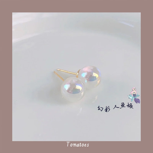 全店买三送一幻彩人鱼姬珍珠耳钉