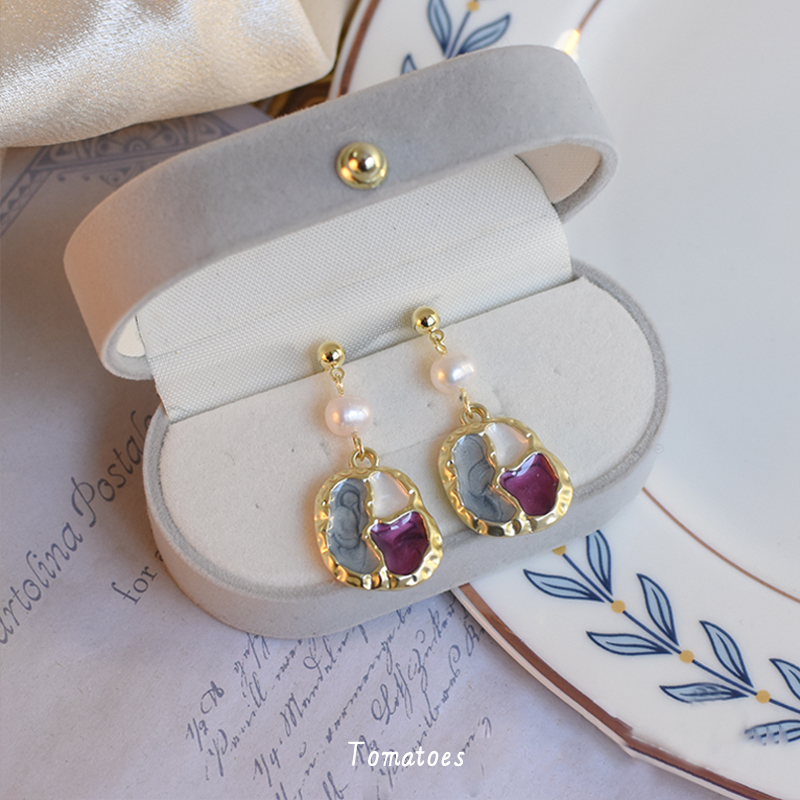 全店买三赠一复古莫兰迪色耳环夹