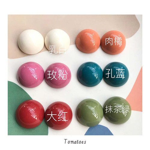 全店买三赠一可爱半圆糖豆耳钉