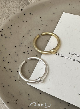 嘉兴银家s925纯银韩式冷淡气质磨砂质感简约戒指复古精致百搭指环