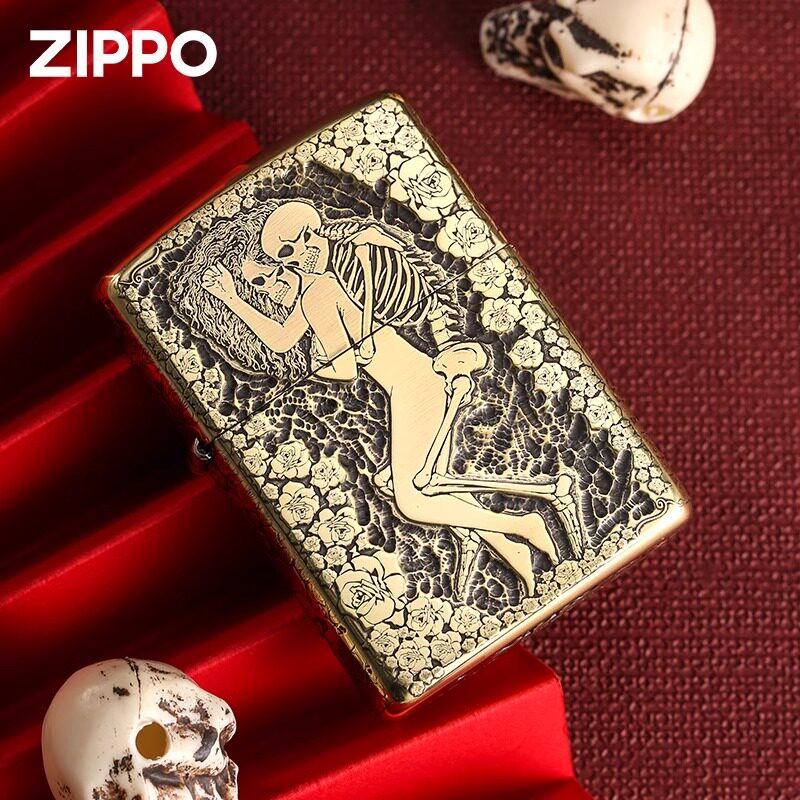 zippo盔甲机黄铜送礼至死不渝