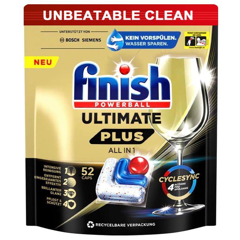亮碟finish洗碗凝珠52颗液体凝珠Plus款洗碗机专用洗涤剂免盐免剂