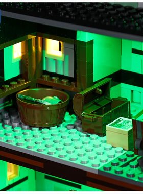 KGBOX乐高10228鬼屋积木玩具配套LED灯具灯光透明展示盒