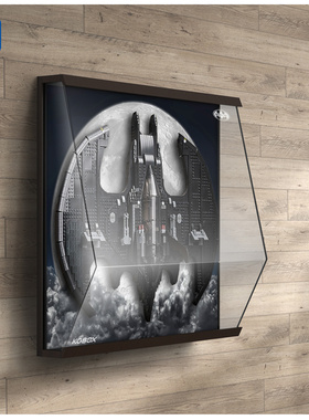 KGBOX适用乐高 76161蝙蝠翼战机积木相框亚克力收纳画框