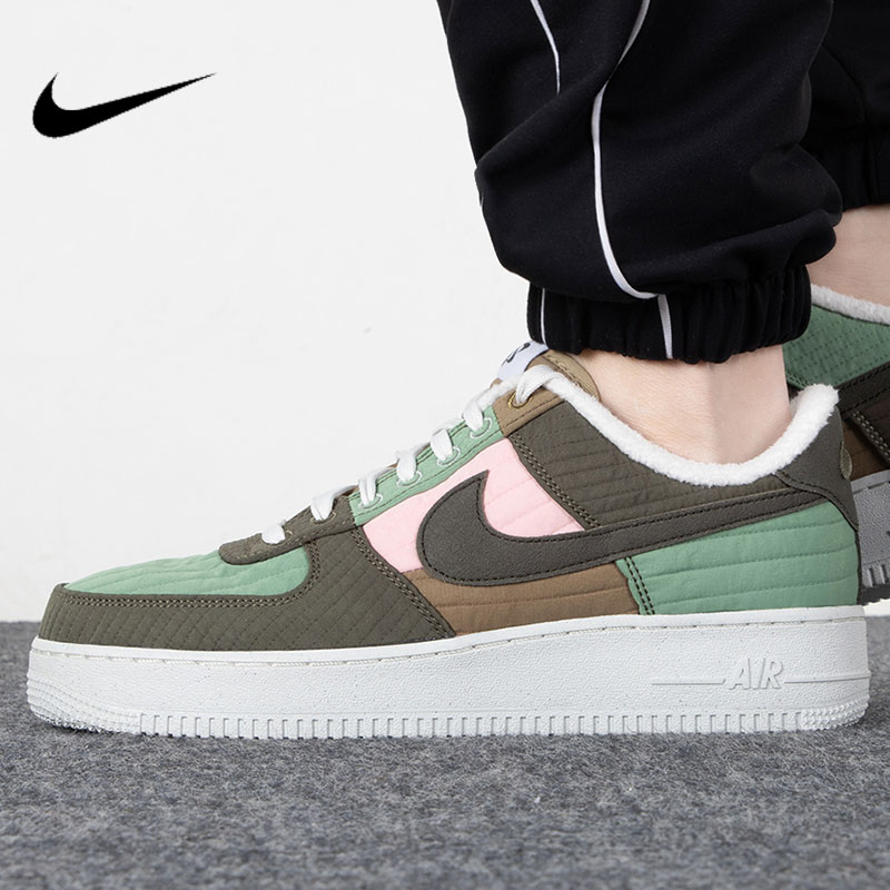 nike耐克空军一号男鞋秋冬款air force 1拼接运动休闲板鞋dc8744