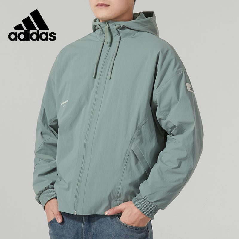 阿迪达斯男装运动休闲连帽夹克