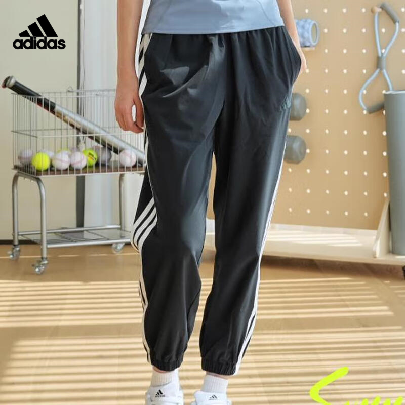 阿迪达斯女裤运动裤休闲长裤