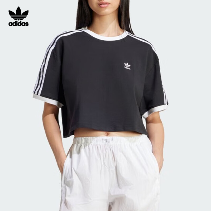 阿迪达斯三叶草女运动休闲短袖