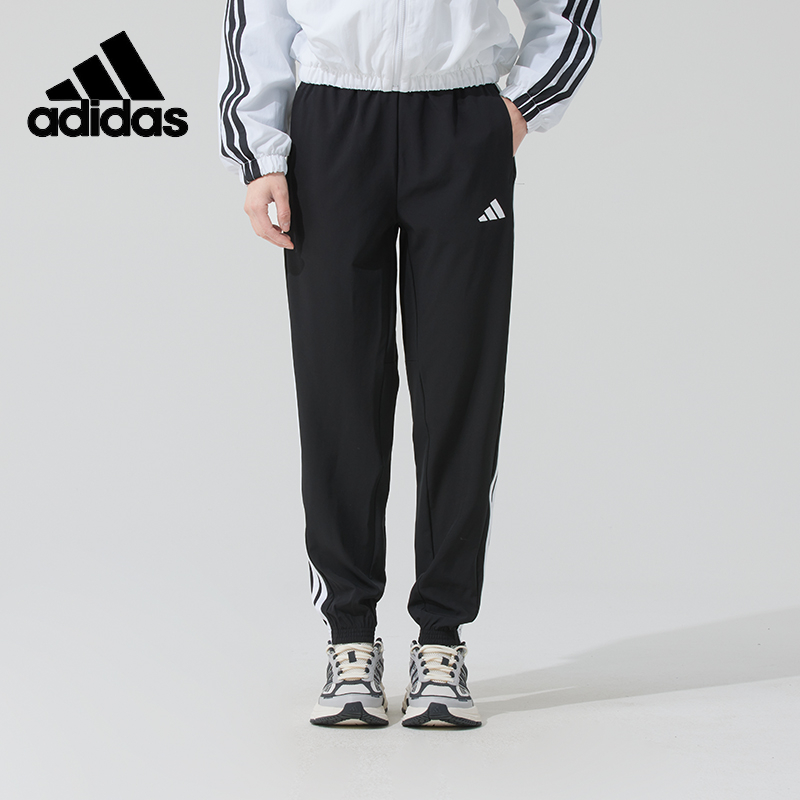 阿迪达斯女运动休闲收口长裤