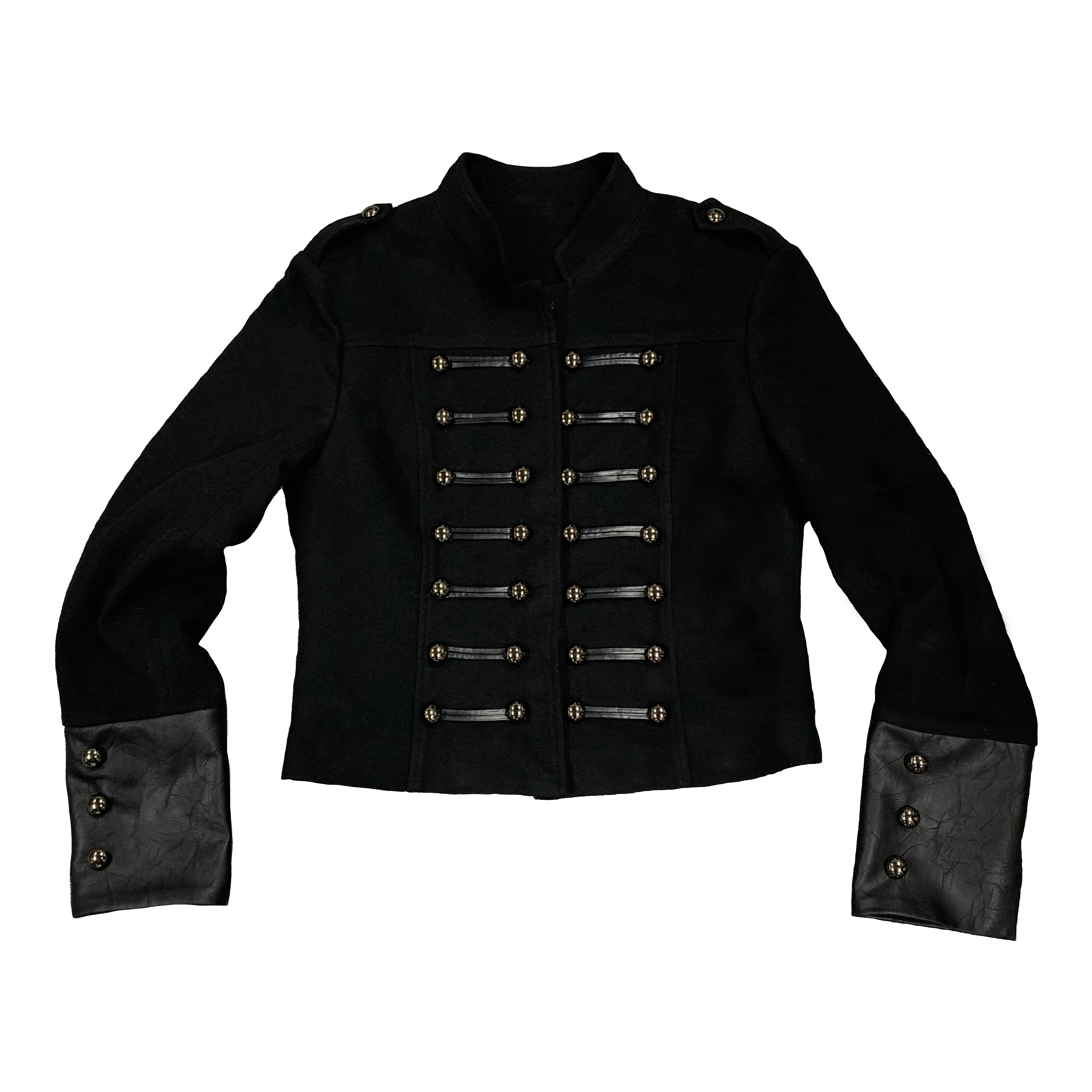 AURO MORE 宫廷拿破仑双排扣拼皮呢夹克立领收腰修身短春季外套,女装/女士精品,短外套,淘宝优惠券,粉丝福利购,淘宝优惠卷