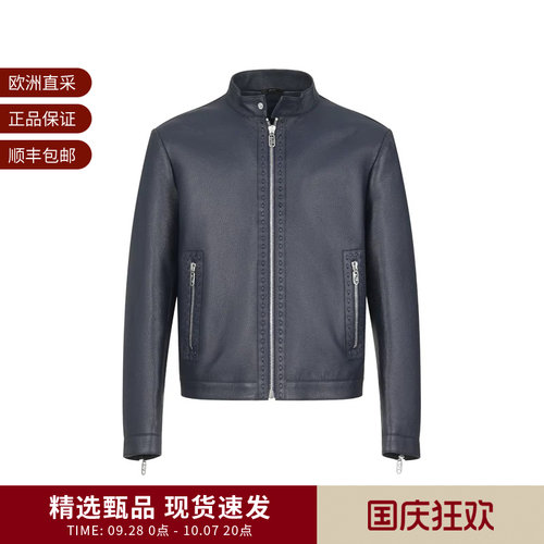 Fendi品男士短款皮衣皮夹克外套