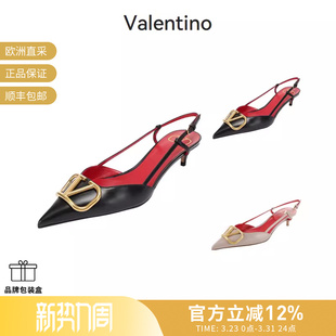 2S0Q70 VALENTINO华伦天奴 跟高4cm 凉鞋 DSH 女士复古尖头高跟鞋