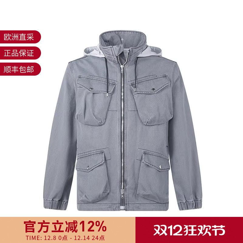 KENZO男士连帽夹克牛仔外套