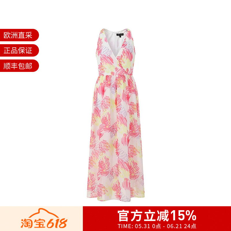 AX阿玛尼 女士长款V领无袖连衣裙 3DYA24 YN6TZ