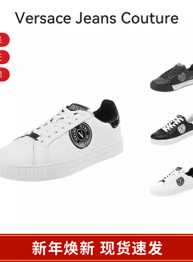 VJC范思哲 男士V字徽章印花系带休闲运动鞋板鞋 YA3SK1