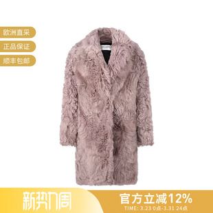 708010 皮草大衣外套 YF2AF 女士复古羊毛皮长款 YSL圣罗兰