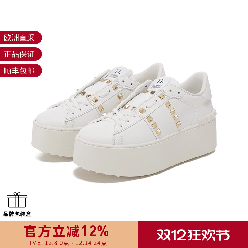 VALENTINO女士厚底运动鞋小白鞋