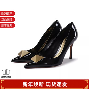 女士细跟高跟鞋 4W2S0FH8 皮鞋 跟高10cm LAF 单鞋 VALENTINO