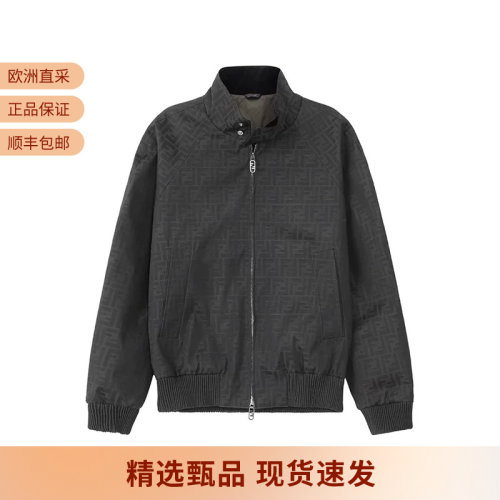 FENDI芬迪 男士FF老花图案薄款夹棉夹克上衣外套 FW1333 ASCK