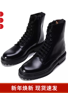 COMMON PROJECTS 女士亮面皮革靴子系带短靴马丁靴 6077