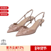 女士复古尖头高跟鞋 凉鞋 跟高4cm VALENTINO华伦天奴 2S0Q70 TMK