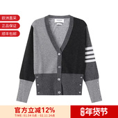 FKC001F Thom 00011 开衫 羊绒衫 Browne 女士羊绒V领针织衫