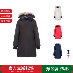 版 CANADA 女士修身 加拿大鹅 大衣鸭绒连帽羽绒服3821L GOOSE
