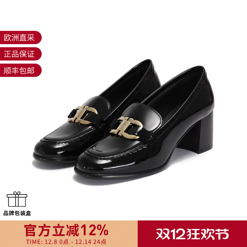 Ferragamo高跟鞋粗跟鞋单鞋