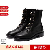 女士系带靴子短靴马丁靴 Stuart Weitzman SONDRACRYSTALZIPBTE