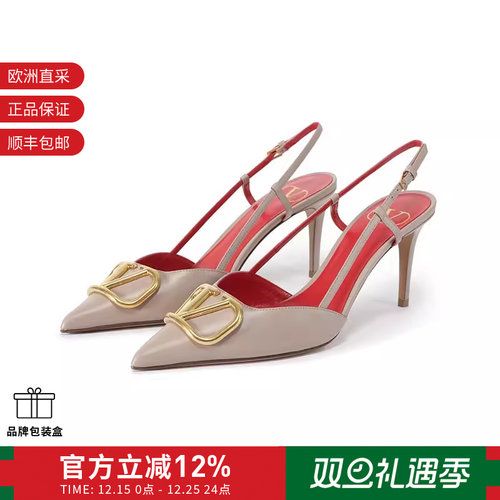 华伦天奴女士露跟尖头高跟鞋凉鞋