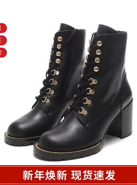 Stuart Weitzman 女士粗高跟短靴马丁靴 KOLBIE BLOCK BOOTIE