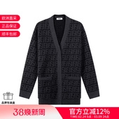 FZC950 V领针织衫 ALOJ 女士山羊绒宽松中长款 FENDI芬迪