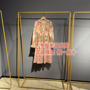 2026秋款达衣岩国内代购DAZA080705连衣裙叠加花朵的彩陶之三