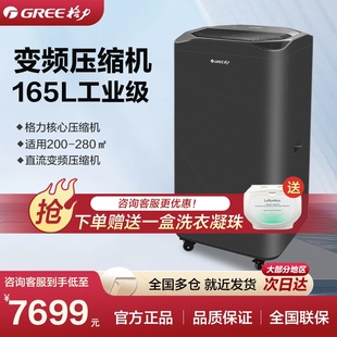 格力除湿抽湿机工业165L大功率家湿器DH160FQA1A用室内地下车库吸