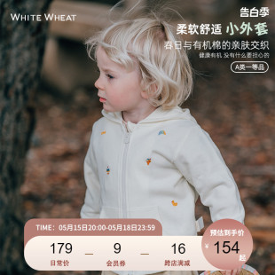 新款 whitewheat儿童2024春季 纯棉外套男女童外出洋气宝宝时髦上衣