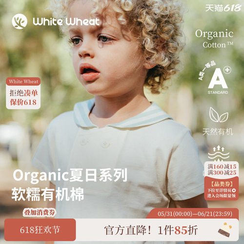 whitewheat条纹披肩刺绣短袖