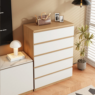 纯实木五斗柜家用抽屉储物柜落地客厅电视柜旁斗柜卧室五斗橱