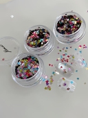 Namie特调原创圣诞超薄ins风Y2K五彩缤纷彩色混合五角星美甲亮片