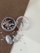 Namie ins风高品质超薄3mm彩色五角星混色美甲亮片饰品指甲装 饰