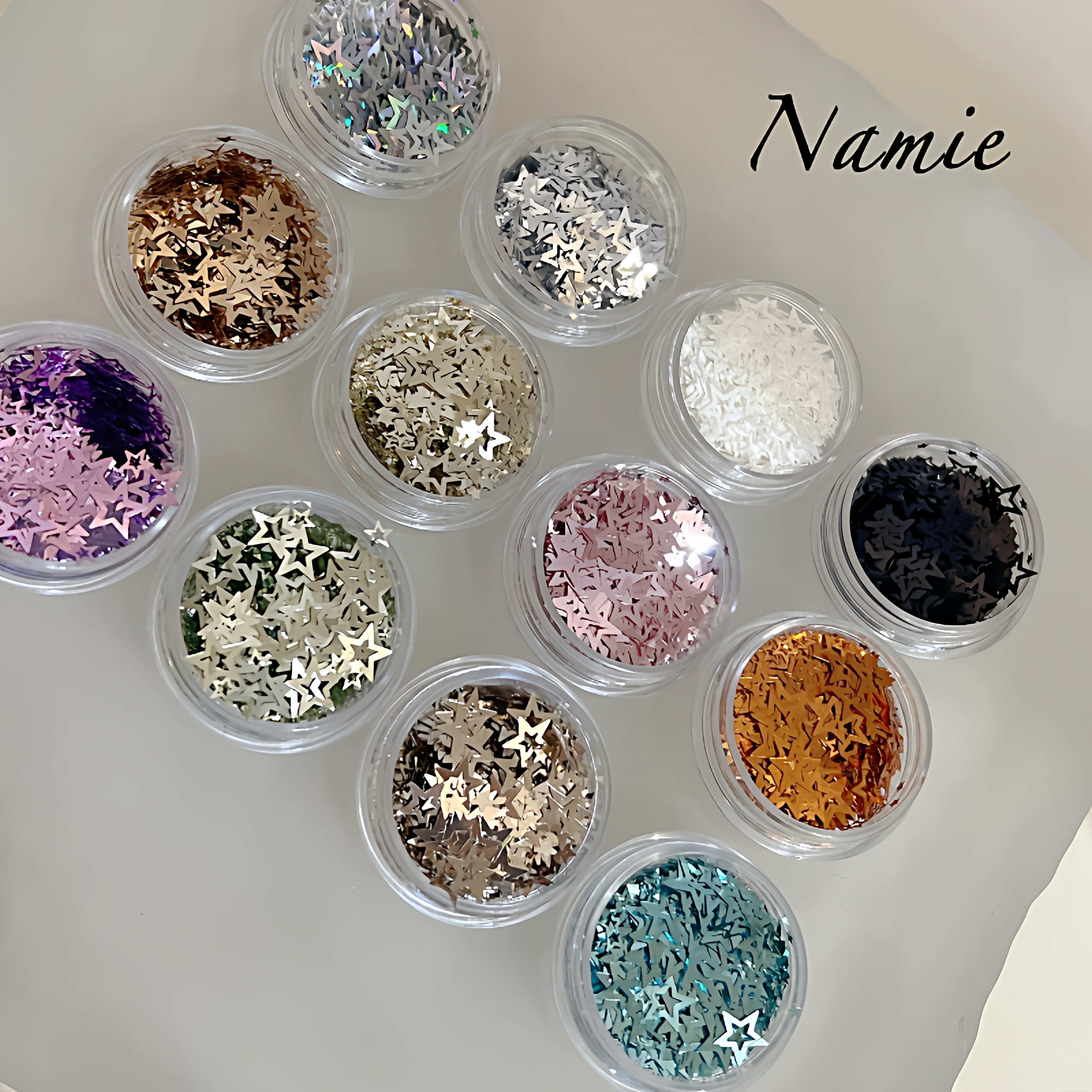 Namie圣诞氛围感超薄 彩色镂空五角星美甲亮片美甲饰品指甲装饰,彩妆/香水/美妆工具,指甲装饰,淘宝优惠券,粉丝福利购,淘宝优惠卷